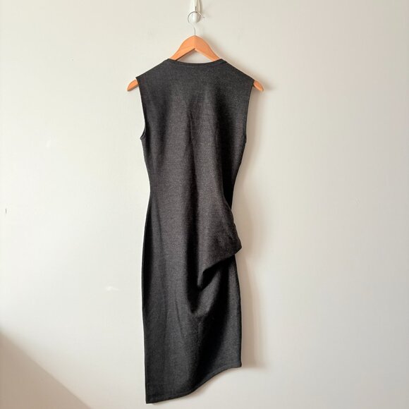 Aritizia The Group Babaton Notley Felted Wool Sleveless Dress Grey Size Small - Picture 4 of 6